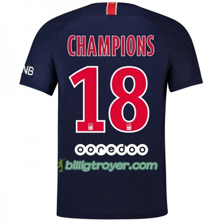 Billige Fotballdrakter Paris Saint-Germain Champions 18 Hjemmedraktsett 2018/19 Kortermet